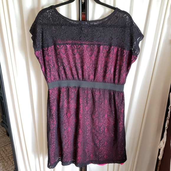 Soho size 16 lace pink and black plus size dress - Picture 2 of 3